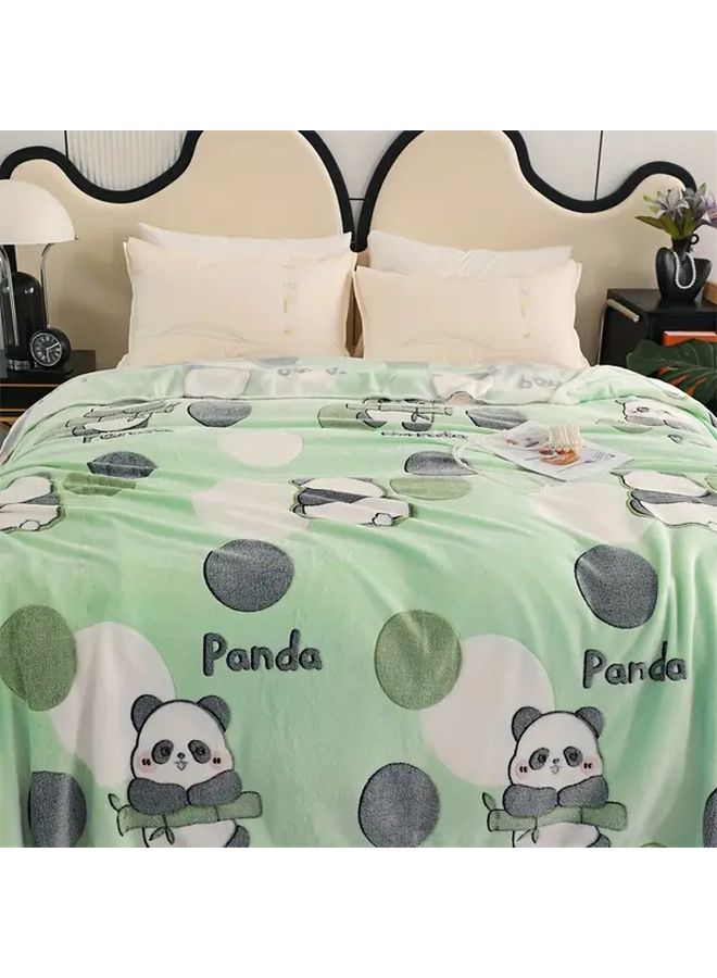 Panda Design Soft Milk Floral Bedspread 78 74x90 55 Inch All Season Lightweight Blanket For Bed Couch - Image 2
